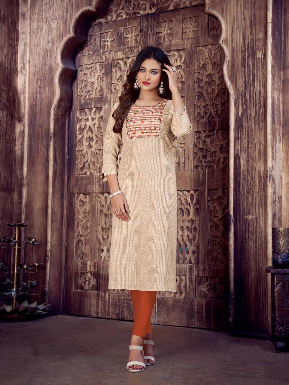 Viza lifestyle Princess Ethnic Wear Wholesale Cotton Kurtis Catalog